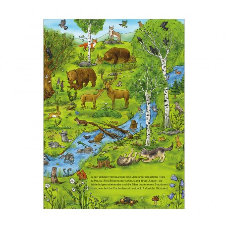 Loewe Verlag Das grosse Wimmelbuch der Tiere Большая книга поиска предметов о животных