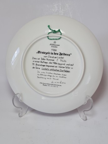 Seltmann Weiden Декоративная тарелка "Сенокос", номерная 7626, 19,5 см, Германия, 1986г.