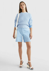 Tommy Hilfiger CROPPED Jumper hydrangea blue УКОРОЧЕННЫЕ джемперы гортензия синяя