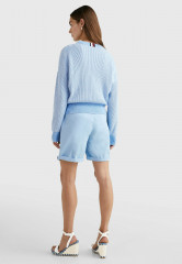 Tommy Hilfiger CROPPED Jumper hydrangea blue УКОРОЧЕННЫЕ джемперы гортензия синяя