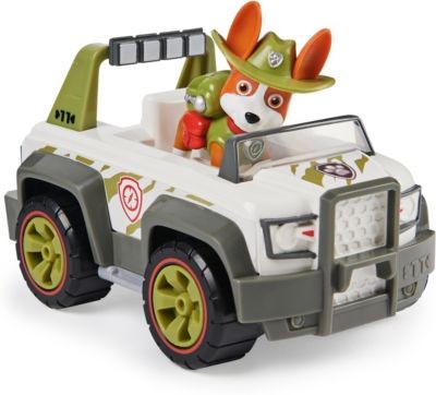 Spin Master PAW Patrol Dschungel-Fahrzeug mit Tracker-Figur (Basic Vehicle\/Basis Fahrzeug) Машина PAW Patrol Jungle с фигуркой трекера (базовая машина/базовая машина)