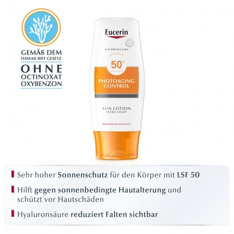 Eucerin Sun Lotion PhotoAging Control LSF 50+  Лосьон для загара против фотостарения SPF 50+