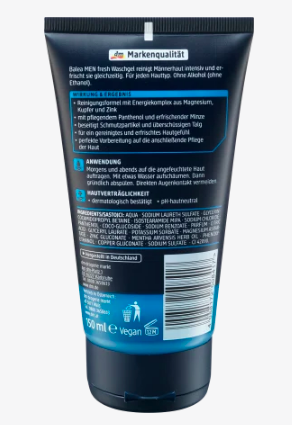 Balea MEN fresh Освежающий гель для умывания, 150 мл