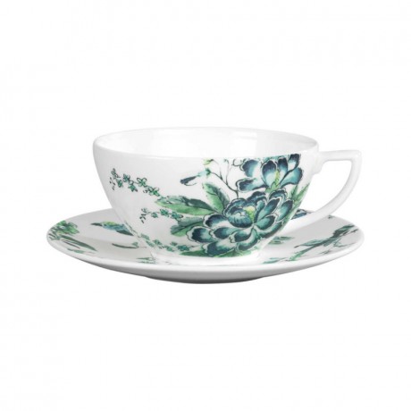Wedgwood Wedgwood 'Jasper Conran Chinoiserie White' Kaffeetasse / Teetasse 0,23 L mit Untertasse 2-tlg. Wedgwood "Jasper Conran Chinoiserie White" Чашка кофейная/чайная 0,23 л с блюдцем, 2 предм.