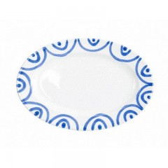 Gmundner Keramik Gmundner Keramik Blaugeflammt Platte oval mit Fahne Gourmet 21x14x2,1 cm Gmundner керамическая овальная тарелка с синим пламенем и флажком Gourmet 21x14x2,1 см