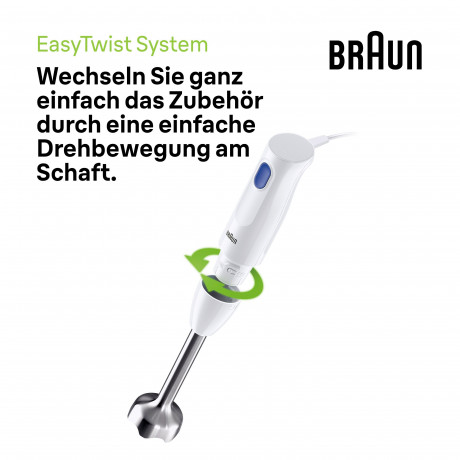 Braun Braun Stabmixer MQ 10.001M WH MultiQuick 1, 450 W  Погружной блендер Braun MQ 10.001M WH MultiQuick 1, 450 Вт