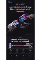 Blue Chilli Blue Chilli Akku-Stielstaubsauger Staubsauger F20 MAX, 25 kPa fur grundliche und effiziente Reinigung, 400,00 W, beutellos, 60Min (29,6V, 2000mAh), Zyklon + Baumwollfilter H13, 70dB, 100Luftwatt  Беспроводной пылесос Blue Chilli F20 MAX, 25 кП