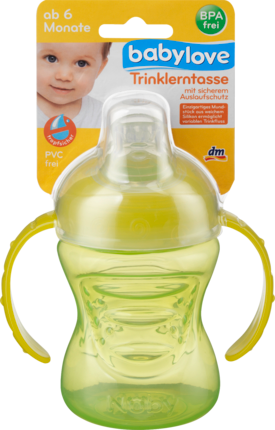 babylove Чашка для питья , зелёная/жёлтая b, 240 мл