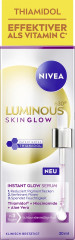 NIVEA Luminous630 Skin Glow Instant Glow, 30 ml, Нивеа Сыворотка для лица, Luminous630 и ниацинамид, мгновенное сияние, против пигментных пятен, 30 мл
