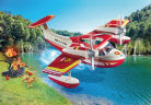 PLAYMOBIL 71463 Action Heroes Пожарный самолёт с функцией тушения, гидросамолёт с водосбросом, 34 детали, фигурка пожарного, конструктор для детей 4-10 лет