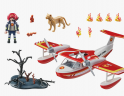 PLAYMOBIL 71463 Action Heroes Пожарный самолёт с функцией тушения, гидросамолёт с водосбросом, 34 детали, фигурка пожарного, конструктор для детей 4-10 лет