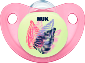 Nuk Соска (успокаивающая) Силиконовая, Night и Day, Размер 3, 18-36 Месяц	ы, Motiv Girl, 2 шт