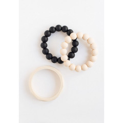 LES ENFANTS Silicone beads bracelet Silicone beads bracelet Beissringe Браслет из силиконовых бусин Браслет из силиконовых бусин Прорезыватели