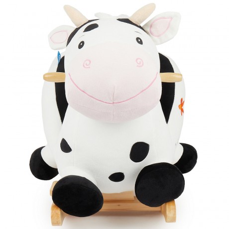 bieco Schaukelpferd Plusch Kuh Heidi Schaukeltier 70cm Baby Wippe Holz Spielzeug ab 9M Schaukeltiere Лошадка-качалка Плюшевая корова Хайди Животное-качалка 70 см Baby Rocker Деревянная игрушка от 9M Rocking Animals