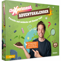 Franzis CheXperiment Checker Tobi Adventskalender 2026, Franzis CheXperiment Checker Tobi Детский экспериментальный адвент-календарь 2026 с 24 опытами, от 8 лет
