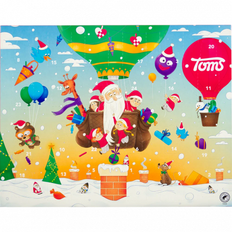 Toms Chocolate Advent Calendar 2026, шоколадный адвент-календарь, 185 г