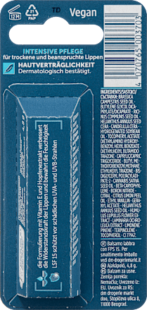 Balea MEN Lippenpflege active care LSF 15, 4,8 g, Бальзам для сухих губ Active Care с защитой SPF 15, 4,8 г