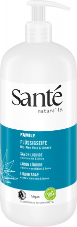 SANTE Family Flüssigseife Bio-Aloe Vera & Limone, 500 ml, Санте Жидкое мыло Family для рук с био-алоэ вера и ароматом лайма, 500 мл