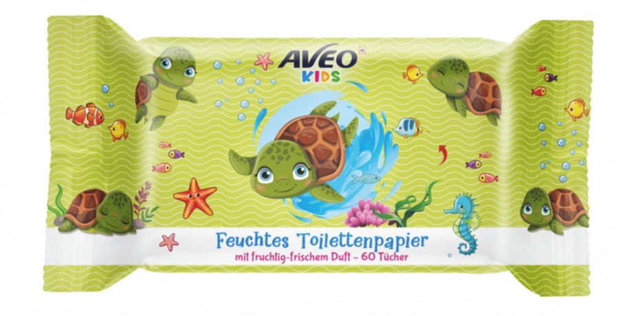 AVEO Kids Feuchtes Toilettenpapier 120 Stk., Детская влажная туалетная бумага Kids, 120 шт.