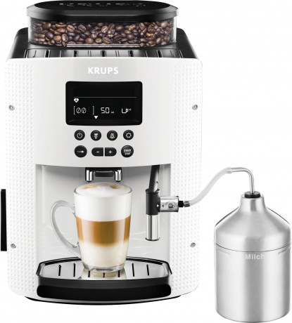 Krups Krups Kaffeevollautomat EA8161 Espresso Kaffeevollautomat INKLUSIVE XS6000 Pisa weiss Полностью автоматическая кофемашина Krups EA8161 Полностью автоматическая кофемашина Espresso ВКЛЮЧАЯ XS6000 Pisa white