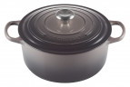 Le Creuset LE CREUSET Br\u00e4ter rund Flint SIGNATURE anthrazit LE CREUSET Br>4ter round Flint SIGNATURE