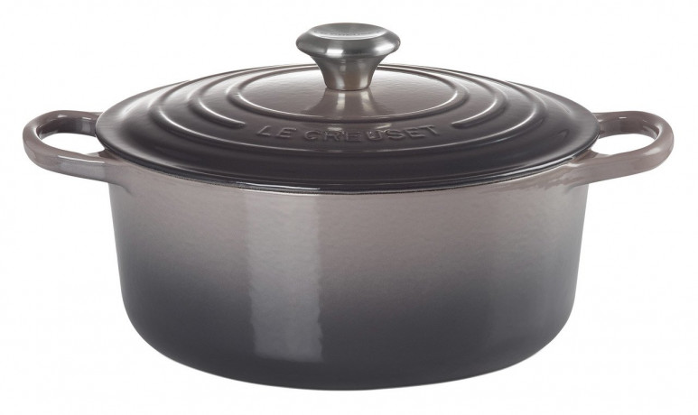 Le Creuset LE CREUSET Br\u00e4ter rund Flint SIGNATURE anthrazit LE CREUSET Br>4ter round Flint SIGNATURE