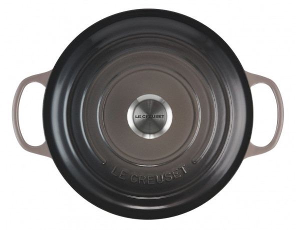 Le Creuset LE CREUSET Br\u00e4ter rund Flint SIGNATURE anthrazit LE CREUSET Br>4ter round Flint SIGNATURE