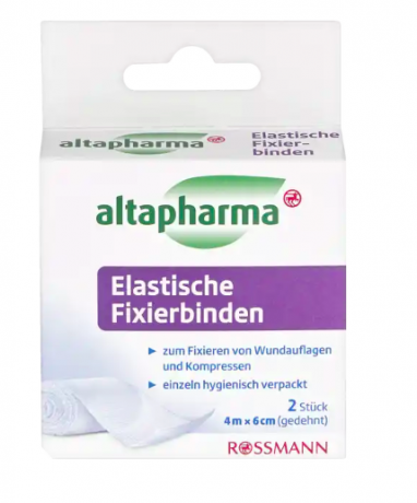 altapharma Mullbinden "elastic" Марлевые бинты 6см х 4м,  2 шт.