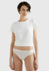 Tommy Hilfiger 3 PACK LOGO WAISTBAND  Briefs pink feather white desert sky НАБОР 3 ПОЯСОВ С ЛОГОТИПОМ Трусы розовое перо белое небо пустыни