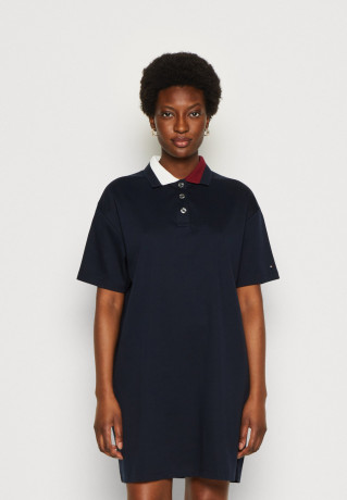 Tommy Hilfiger SPLIT GLOBAL POLO Jersey dress desert sky SPLIT GLOBAL POLO Платье из джерси небо пустыни