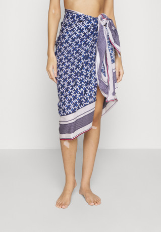 Tommy Hilfiger PAREO Beach accessory muw amd monogram navy white ПАРЕО Пляжный аксессуар muw amd монограмма темно-белый