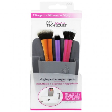 Real Techniques Single Pocket Expert Organizer - Grau Make-up Accessoires Pinselreiniger & Tools, 1 шт.