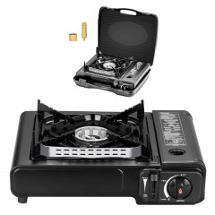 Mianova Mianova Gaskocher Campingkocher 1 Flammig 2 in 1 LPG Anschluss Set, Outdoor BBQ Barbecue Grill Gas Camping Herd Kocher Tischgrill Notfall Campingherd Notfallkocher Gaskocher  Газовая плита Mianova Кемпинговая плита 1 пламя 2 в 1 Комплект для подкл