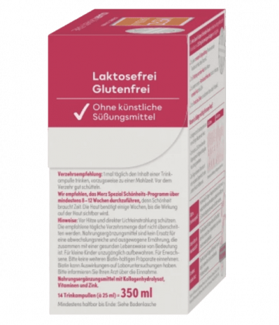 Merz Spezial Kollagen Schonheits-Formel Trinkampullen 14 St, 350 ml Коллаген питьевые ампулы для упругой гладкой кожи, 14 штук х 25 мл