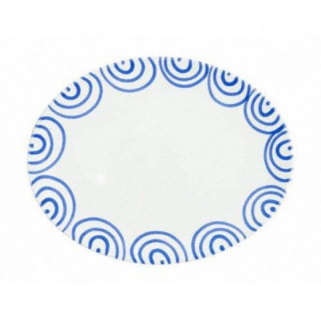 Gmundner Keramik Gmundner Keramik Blaugeflammt Platte oval 33x26x2,5 cm Gmundner керамическая тарелка с синим пламенем овальная 33x26x2,5 см