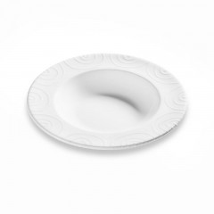 Gmundner Keramik Gmundner Keramik Weissgeflammt Suppenteller Gourmet d: 24 cm / h: 4 cm Суповая тарелка для гурманов Gmundner Ceramic Weissgeflammt d: 24 см / высота: 4 см