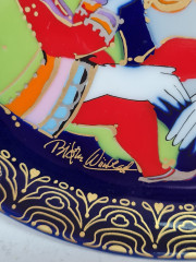 Декоративная коллекционная тарелка винтажная Rosenthal Studio Line "Аладдин и чудо-лампа", 16,5 x 2 см, Германия, 1960-70гг.