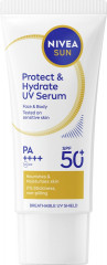 NIVEA SUN Protect & Hydrate UV Serum SPF 50+, 90 ml, Нивеа Солнцезащитная сыворотка для лица, SPF 50+, витамин E и гиалурон, некомедогенная, 90 мл