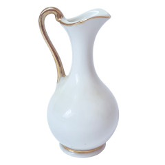 Ваза винтажная "Берн" с золотой ручкой и гербом, фарфор, 8.5 x 4см, Германия, 1960-70гг.