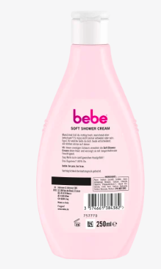 bebe  Cremedusche Soft Shower Cream, 250 ml, Увлажняющий крем-гель для душа с смягчающей формулой, 250 мл