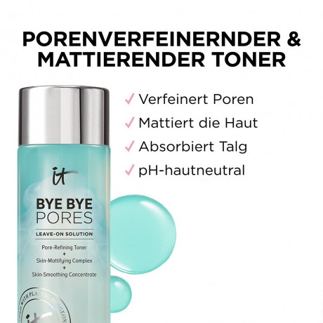 IT Cosmetics Bye Bye Pores Leave-On Solution Gesichtswasser Bye Bye Pores Несмываемый Тоник для Лица