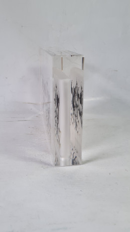 Декоративная 3Д картина в стекле "Лошади. Китай", 18,5 x 3 x 11,5 см, Германия, 1960-70гг.  