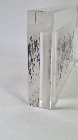 Декоративная 3Д картина в стекле "Лошади. Китай", 18,5 x 3 x 11,5 см, Германия, 1960-70гг.  