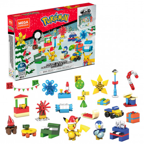 MEGA Construx Pokemon Adventskalender-Bauset 2026, 202 Teile, MEGA Pokemon Адвент-календарь-конструктор 2026, 202 детали, 24 сюрприза