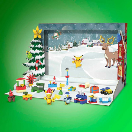 MEGA Construx Pokemon Adventskalender-Bauset 2026, 202 Teile, MEGA Pokemon Адвент-календарь-конструктор 2026, 202 детали, 24 сюрприза