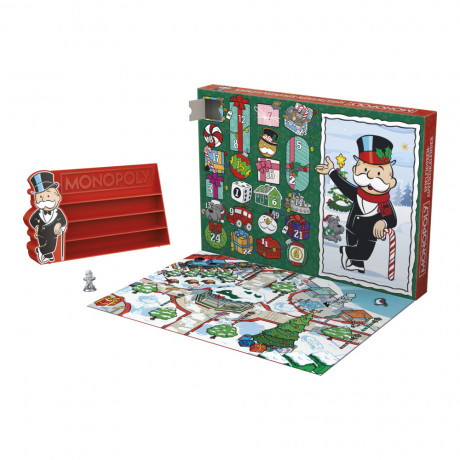Hasbro Monopoly Spielfiguren Adventskalender 2026, 24 limitierte Figuren und Display, Hasbro Monopoly Адвент-календарь 2026 с 24 лимитированными игровыми фигурками и подставкой-дисплеем