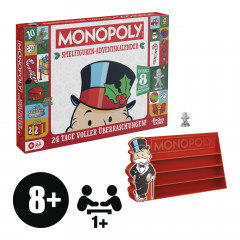 Hasbro Monopoly Spielfiguren Adventskalender 2026, 24 limitierte Figuren und Display, Hasbro Monopoly Адвент-календарь 2026 с 24 лимитированными игровыми фигурками и подставкой-дисплеем