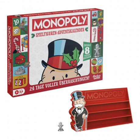 Hasbro Monopoly Spielfiguren Adventskalender 2026, 24 limitierte Figuren und Display, Hasbro Monopoly Адвент-календарь 2026 с 24 лимитированными игровыми фигурками и подставкой-дисплеем