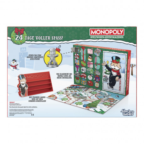 Hasbro Monopoly Spielfiguren Adventskalender 2026, 24 limitierte Figuren und Display, Hasbro Monopoly Адвент-календарь 2026 с 24 лимитированными игровыми фигурками и подставкой-дисплеем