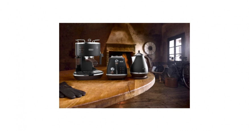 DeLonghi DeLonghi Icona Vintage ECOV 311.BK, Espressomaschine schwarz/silber (glanzend) schwarz, silber (glanzend) DeLonghi Icona Vintage ECOV 311.BK, кофемашина черный/серебристый (глянцевый)